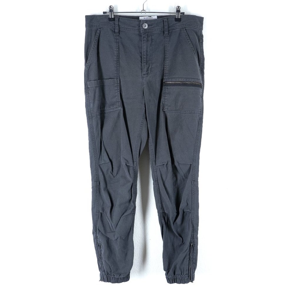 REI COLLECTIVE Womens Size 12 Cargo Jogger Pants Pockets Zip Gray